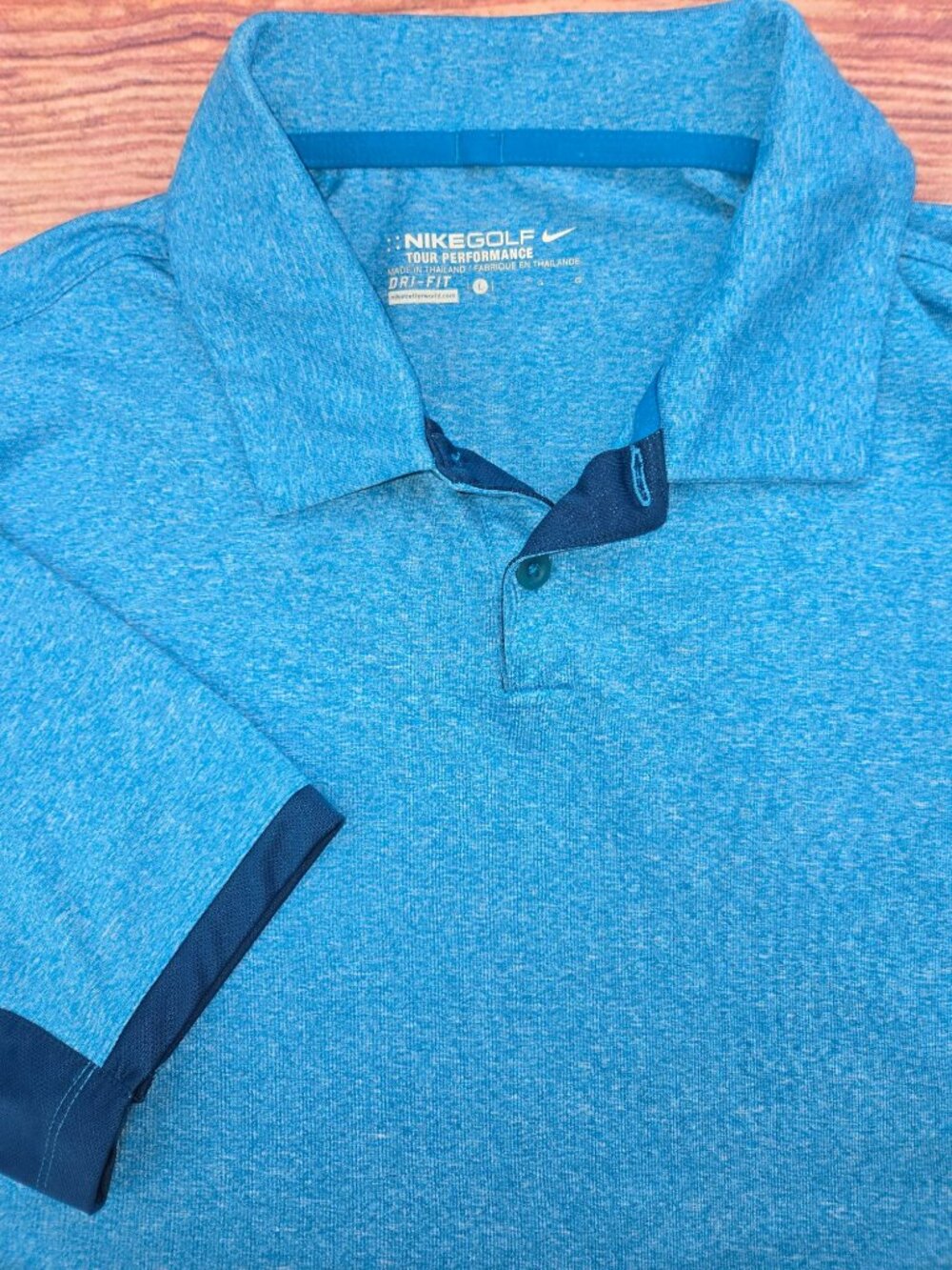Nike Golf Dri-Fit Tour Performance Polo Blue Mens Large